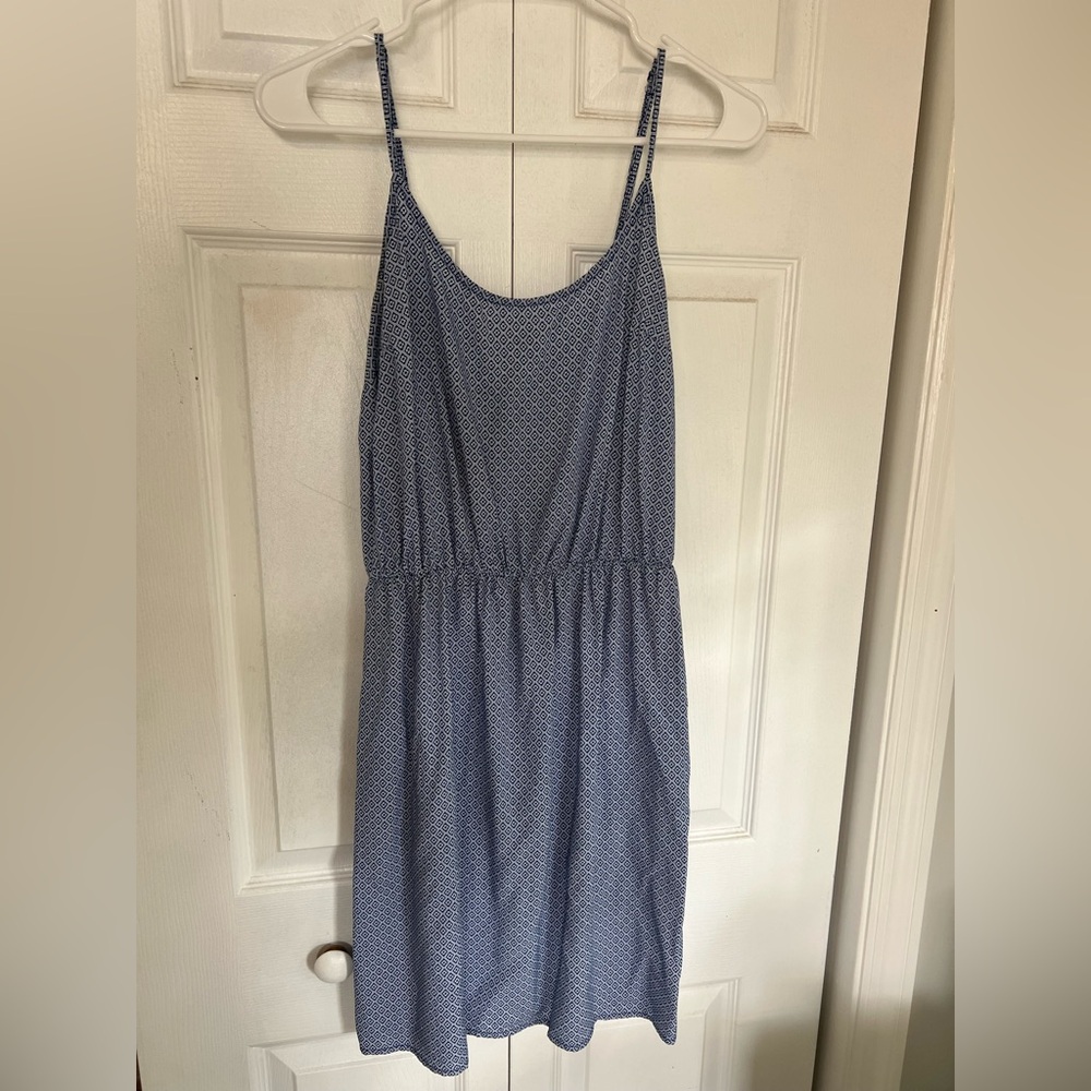 Old Navy Blue Patterned Mini Dress